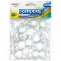 Pompony kreatywne Brewis Białe, 24szt - 2